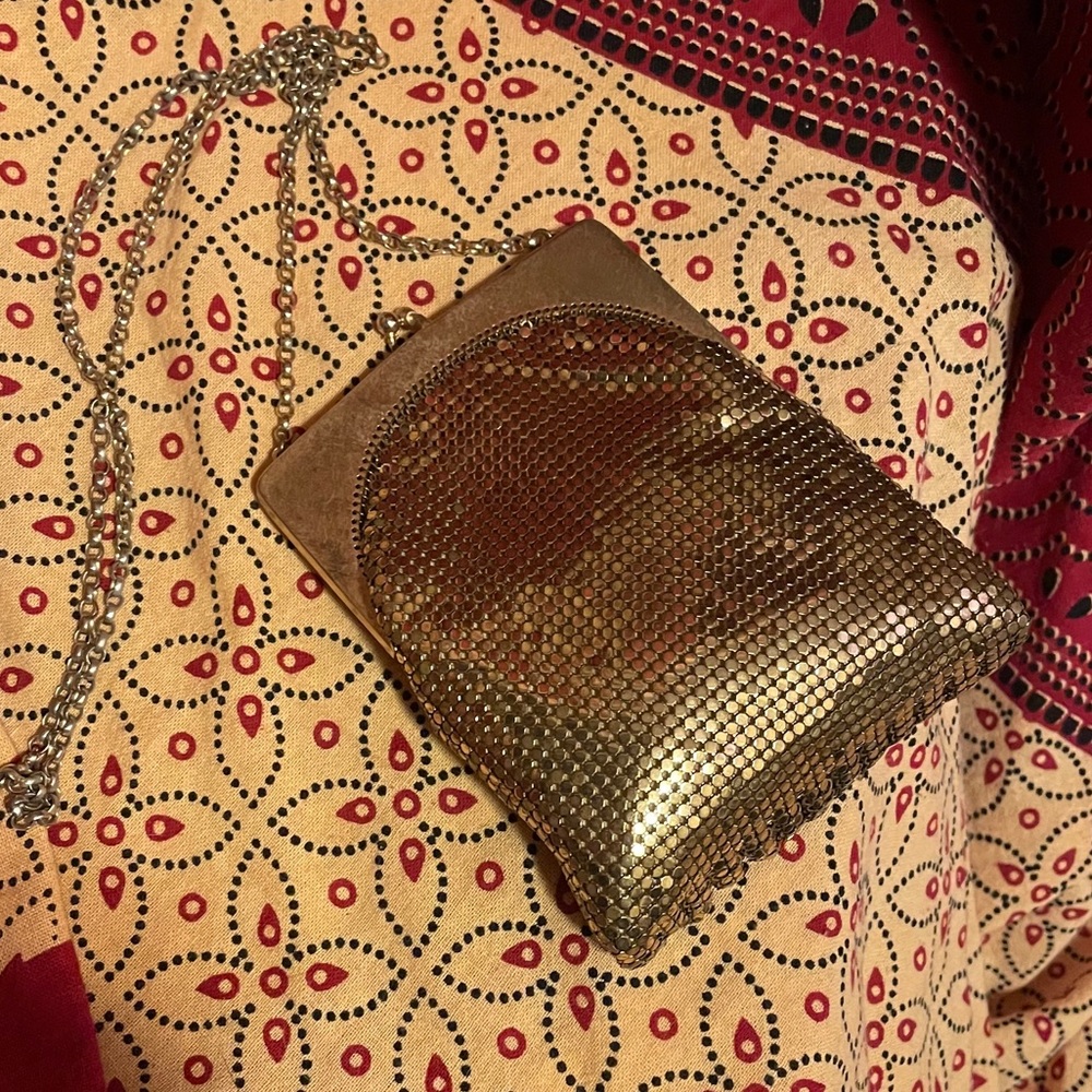 Vintage Gold Whiting & Davis Mesh Mini Bag